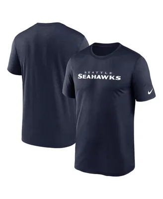 Men's Nike College Navy Seattle Seahawks Legend Wordmark Performance T-shirt