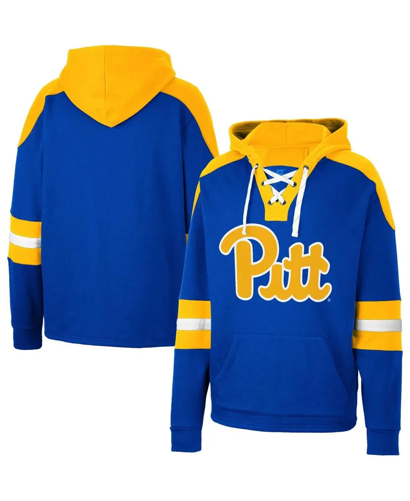 Men's Colosseum Royal Pitt Panthers Lace-Up 4.0 Pullover Hoodie