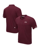 Men's Colosseum Maroon Mississippi State Bulldogs Big and Tall Santry Polo Shirt