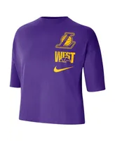 Women's Nike Purple Los Angeles Lakers Essential Boxy T-shirt