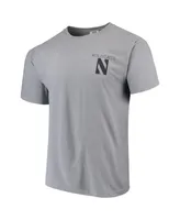 Men's Gray Northwestern Wildcats Comfort Colors Campus Scenery T-shirt