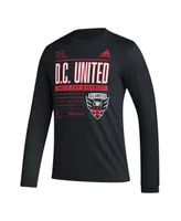 Men's adidas Black D.c. United Club Dna Long Sleeve T-shirt