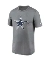 Men's Nike Heather Charcoal Dallas Cowboys Legend Logo Performance T-shirt