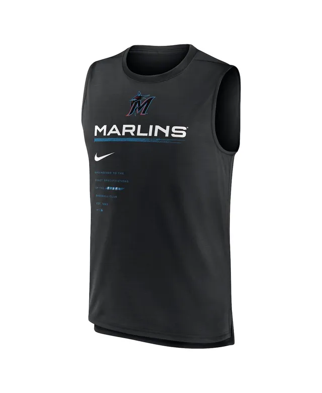 Men's Nike Black Miami Marlins Exceed Performance Tank Top Size: Small