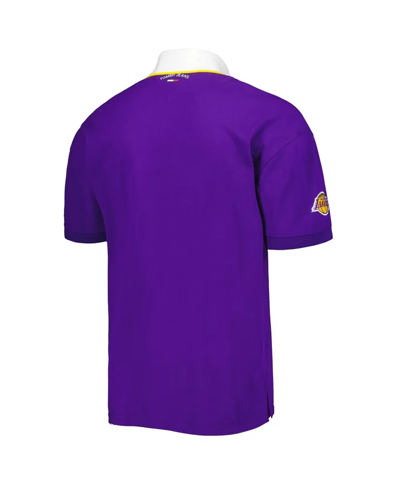 Men's Tommy Jeans Purple Los Angeles Lakers Stanley Pique Polo Shirt