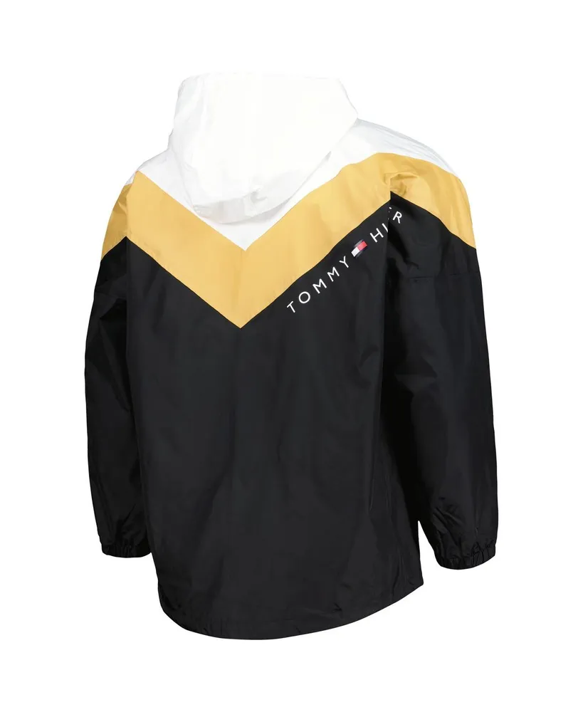 Women's Tommy Hilfiger Black, Gold Vegas Golden Knights Staci Half-Zip Windbreaker Jacket