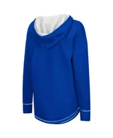 Women's Colosseum Royal Kentucky Wildcats Tunic Pullover V-Neck Hoodie