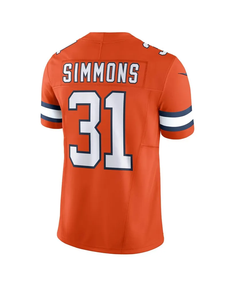 Men's Nike Justin Simmons Orange Denver Broncos Vapor F.u.s.e. Limited Jersey