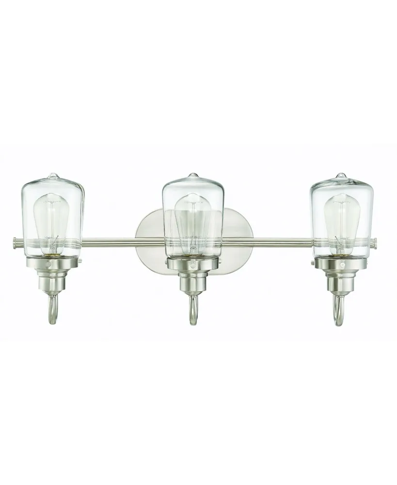 Trade Winds Martina 3-Light Bathroom Vanity Light in Brushed Nickel