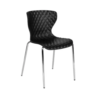 Emma+Oliver Contemporary Design Accent Dining Plastic Stack Chair