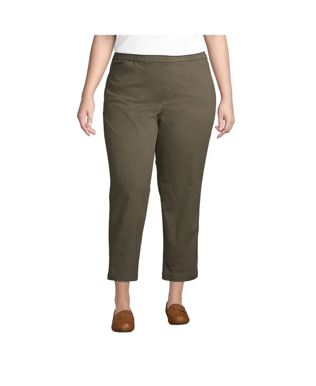 Lauren Ralph Lauren Plus-Size Chambray Ankle Pants - Macy's