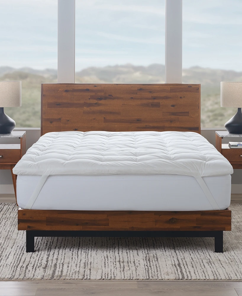 Ella Jayne Luxury White Down 2 Piece Comforter and Featherbed Bundle, Queen