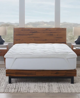 Ella Jayne Luxury White Down 2 Piece Comforter and Featherbed Bundle, Queen