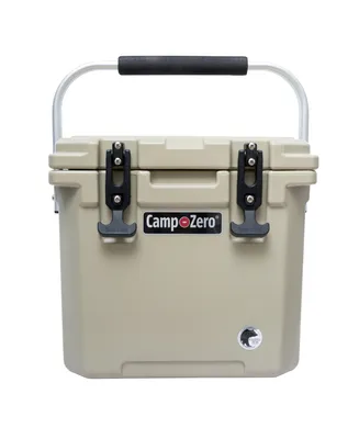 Camp-zero 12 | 12.6 Qt. Premium Cooler with Molded-in Cup Holders and Folding Aluminum Handle Dark turquoise