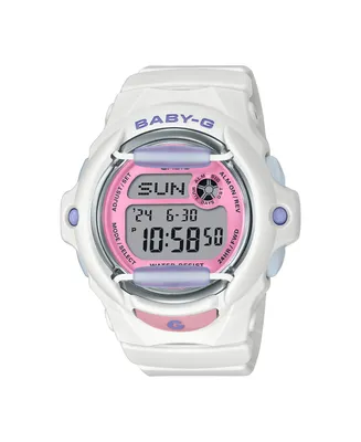 G-Shock Women's Baby-g Digital White Resin Watch 42.6mm, BG169PB-7