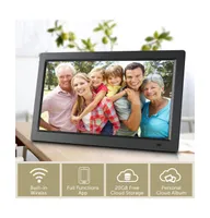 14 in Cloud Photo Frame, Black, 20GB Cloud Storage, Smart App Support