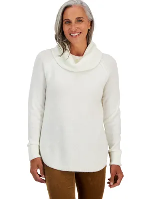 Style & Co Petite Waffle Cowlneck Tunic, Created for Macy's