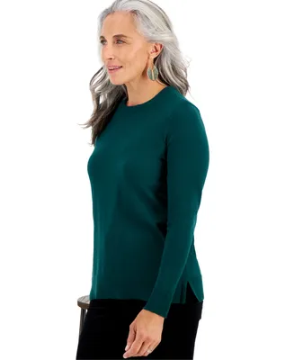 Style & Co Petite Crew-Neck Sweater, Created for Macy's