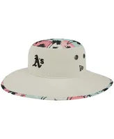 Men's New Era Natural Oakland Athletics Retro Beachin' Bucket Hat