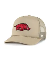 Men's '47 Brand Khaki Arkansas Razorbacks Foam Front Mesh Trucker Snapback Hat