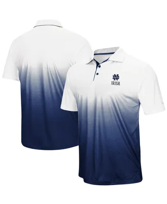 Men's Colosseum Navy Notre Dame Fighting Irish Magic Team Logo Polo Shirt