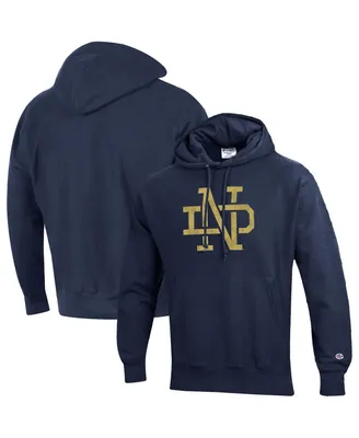 Men's Champion Navy Notre Dame Fighting Irish Vault Logo Reverse Weave Pullover Hoodie