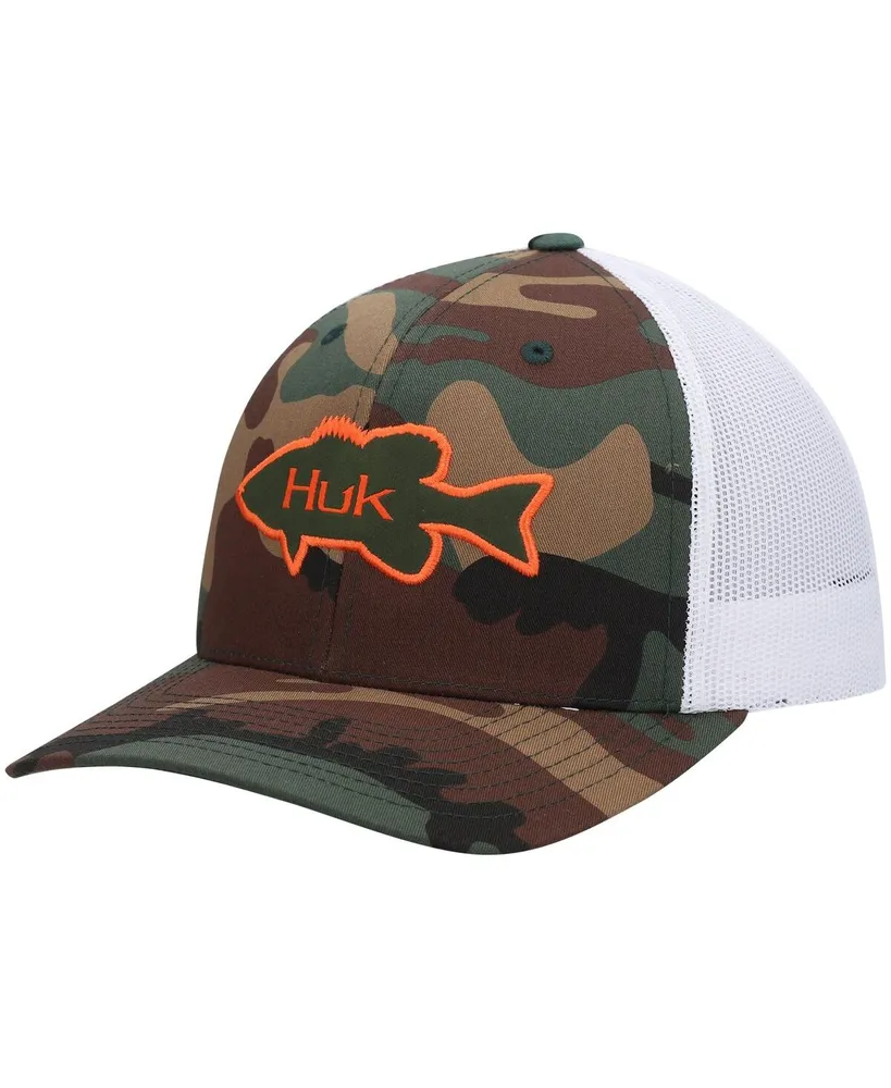 Men's Huk Camo Bass Trucker Snapback Hat