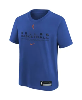 Big Boys and Girls Nike Royal Dallas Wings On Court Legend Essential Practice T-shirt