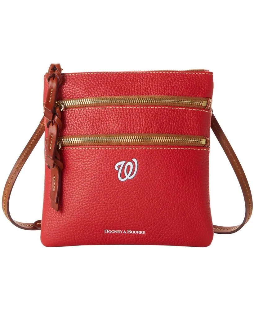 Women's Dooney & Bourke Washington Nationals Pebble Triple-Zip Core Crossbody Purse