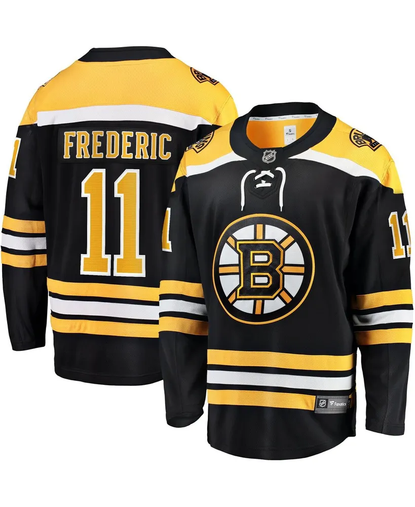 Men's Fanatics Trent Frederic Black Boston Bruins Home Breakaway Player Jersey