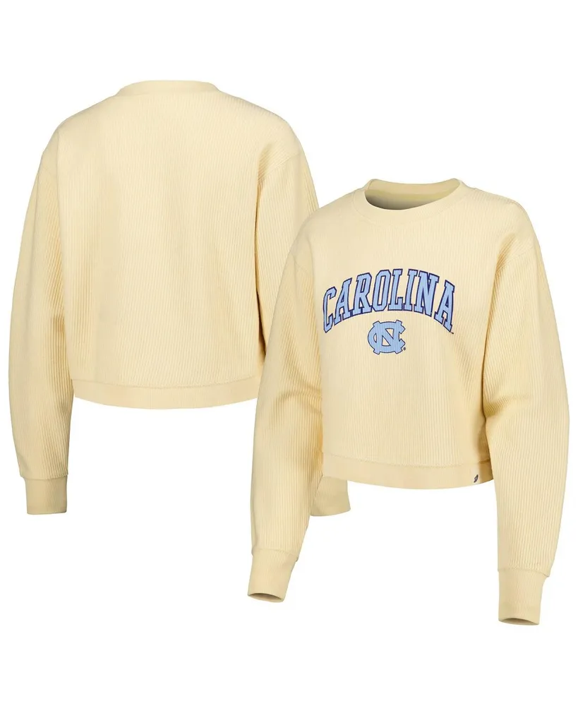 Women's League Collegiate Wear Cream North Carolina Tar Heels Classic Campus Corded Timber Sweatshirt