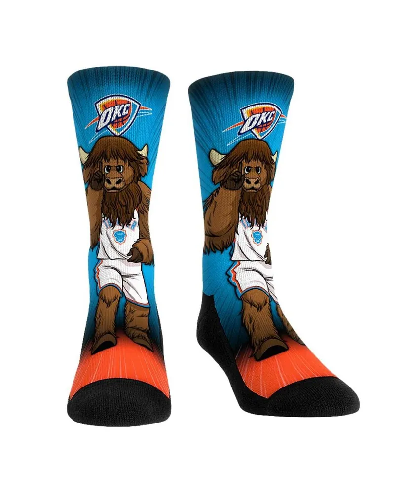 Men's and Women's Rock 'Em Socks Oklahoma City Thunder Mascot Pump Up Crew Socks