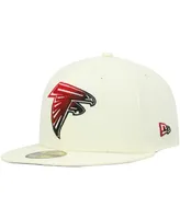Men's New Era Cream Atlanta Falcons Chrome Color Dim 59FIFTY Fitted Hat