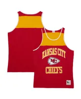 Men's Mitchell & Ness Red, Gold Kansas City Chiefs Heritage Colorblock Tank Top