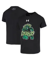 Big Boys and Girls Under Armour Black Eugene Emeralds Team Logo T-shirt