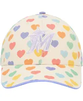 Big Girls '47 Brand White Miami Marlins Delight Clean Up Adjustable Hat