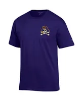 Men's Champion Purple Ecu Pirates Stack 2-Hit T-shirt