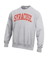 Men's Champion Heathered Gray Syracuse Orange Arch Reverse Weave Pullover Sweatshirt