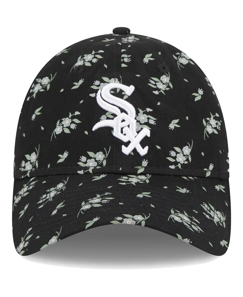 Big Girls New Era Black Chicago White Sox Bloom 9TWENTY Adjustable Hat