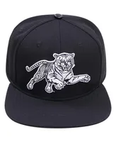Men's Pro Standard Black Jackson State Tigers Arch Over Logo Evergreen Snapback Hat