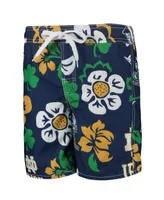 Big Boys and Girls Wes & Willy Navy Notre Dame Fighting Irish Floral Volley Swim Trunks