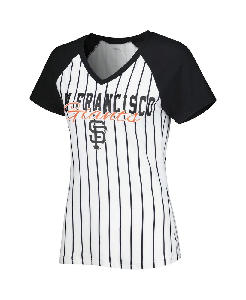 Women's Concepts Sport White San Francisco Giants Reel Pinstripe Nightshirt