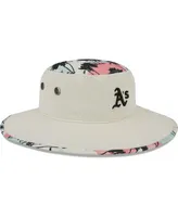 Men's New Era Natural Oakland Athletics Retro Beachin' Bucket Hat