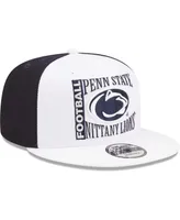 Men's New Era White, Navy Penn State Nittany Lions Retro Sport 9FIFTY Snapback Hat