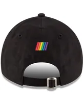 Men's New Era Black Nascar Wordmark Pride 9TWENTY Adjustable Hat