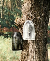 Glitzhome 9.75" H Metal Woven Solar Powered Outdoor Hanging Lantern
