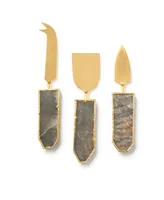 Gauri Kohli Brittany Agate Cheese Knives, Set of 3