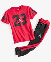Jordan Toddler Little Boys 23 Speckle T Shirt Fleece Pants