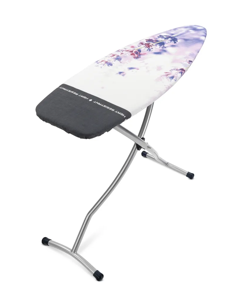 Ironing Board D, 53 x 18" 135 x 45 Centimeter, Designed For Sitting - Heat Resistant Iron Parking Zone, 1.4", 35 Millimeter Metallic Gray Frame