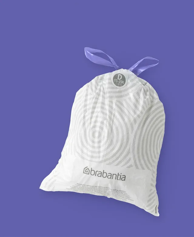 Brabantia Perfectfit Trash Bags, Code H, 13.2-16 Gallon, 50-60